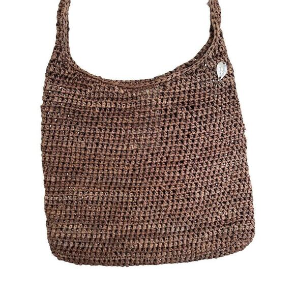 Kaminski Australia Brown Flat Sac Raffia Crossbody Purse - Picture 3 of 8